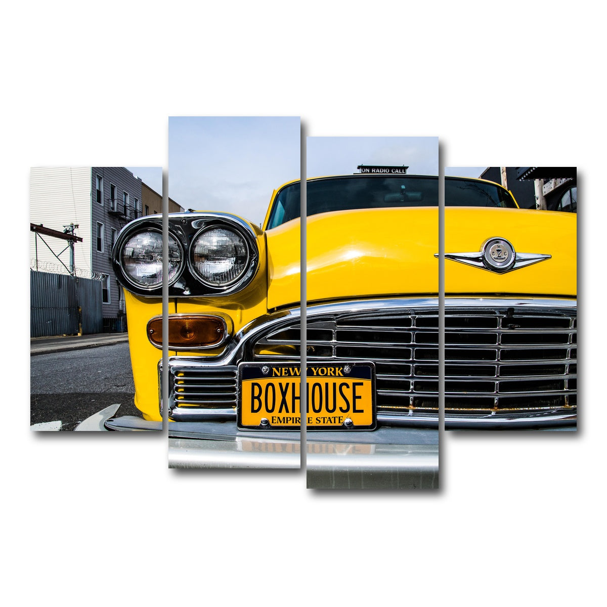 AUTO-MOCKUP WHITE | NY Cab | 4 Piece | Gallery Wrap Canvas | group=4_short