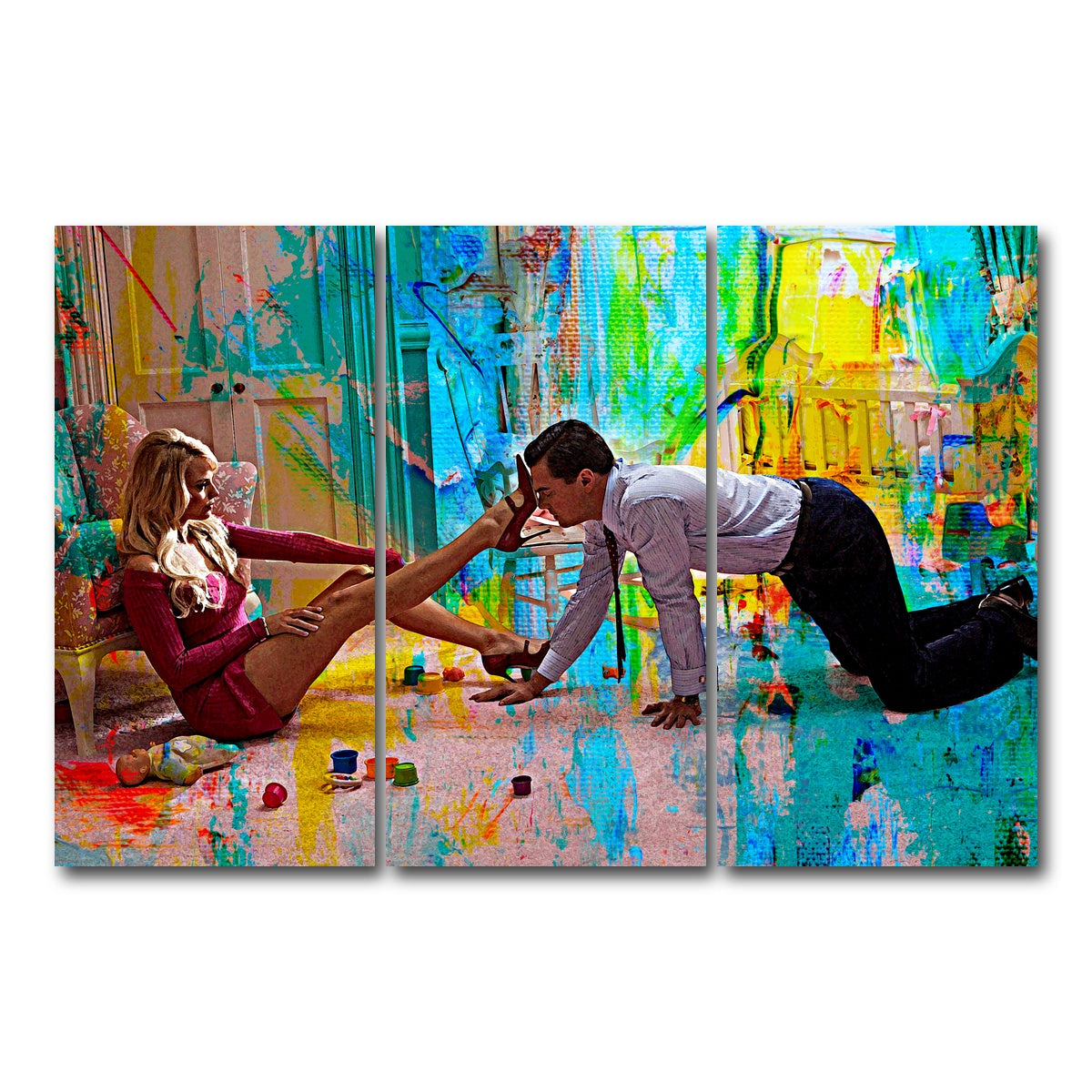 AUTO-MOCKUP WHITE | Naomi Says No | 3 Piece | Gallery Wrap Canvas | group=12x24