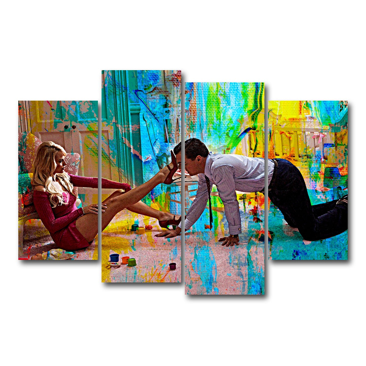 AUTO-MOCKUP WHITE | Naomi Says No | 4 Piece | Gallery Wrap Canvas | group=4_short