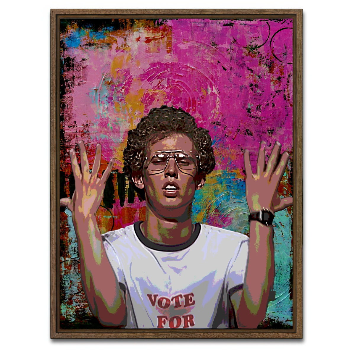 AUTO-MOCKUP WHITE | Napoleon Dynamite | 1 Piece | Walnut Framed Canvas | group=3x4