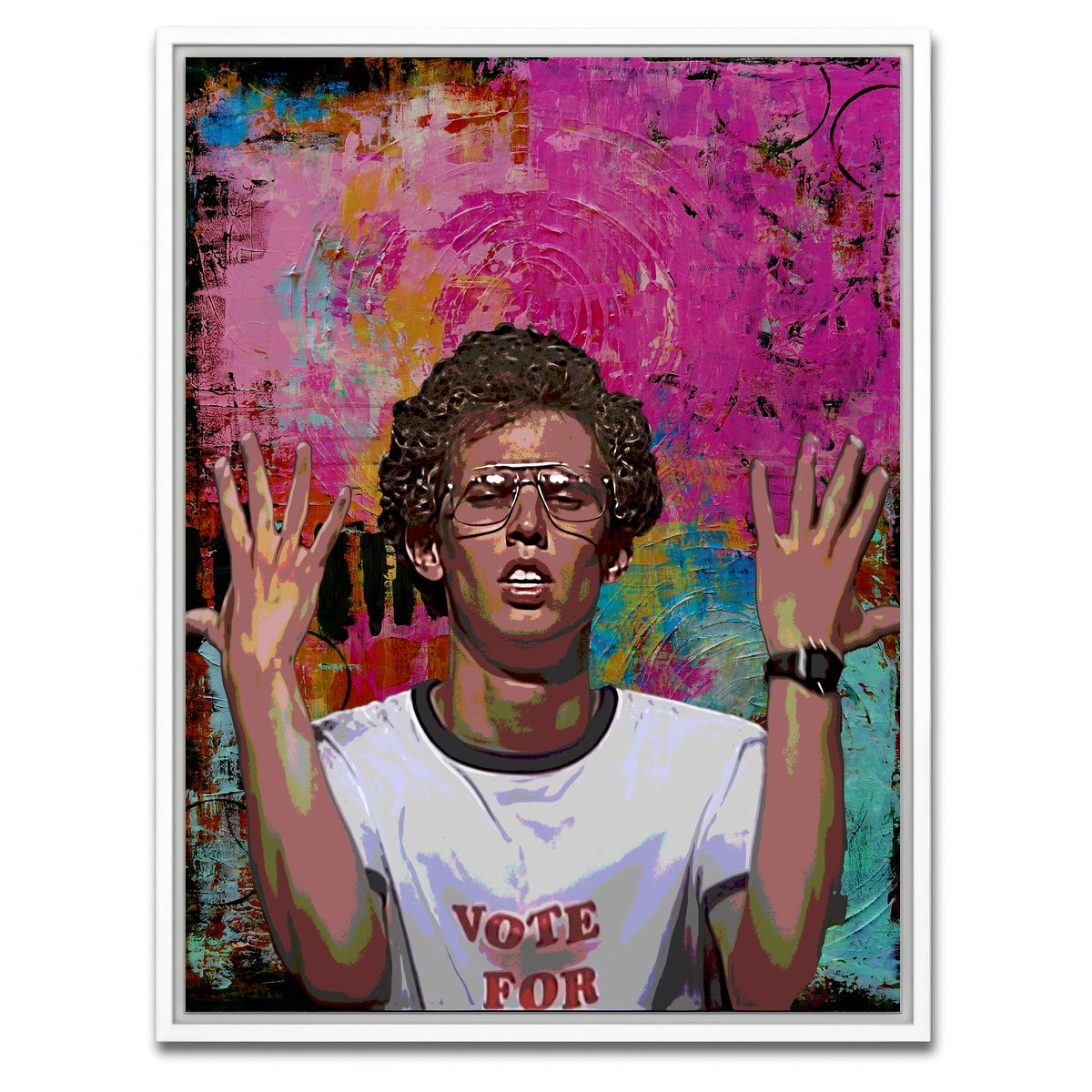 AUTO-MOCKUP WHITE | Napoleon Dynamite | 1 Piece | White Framed Canvas | group=3x4