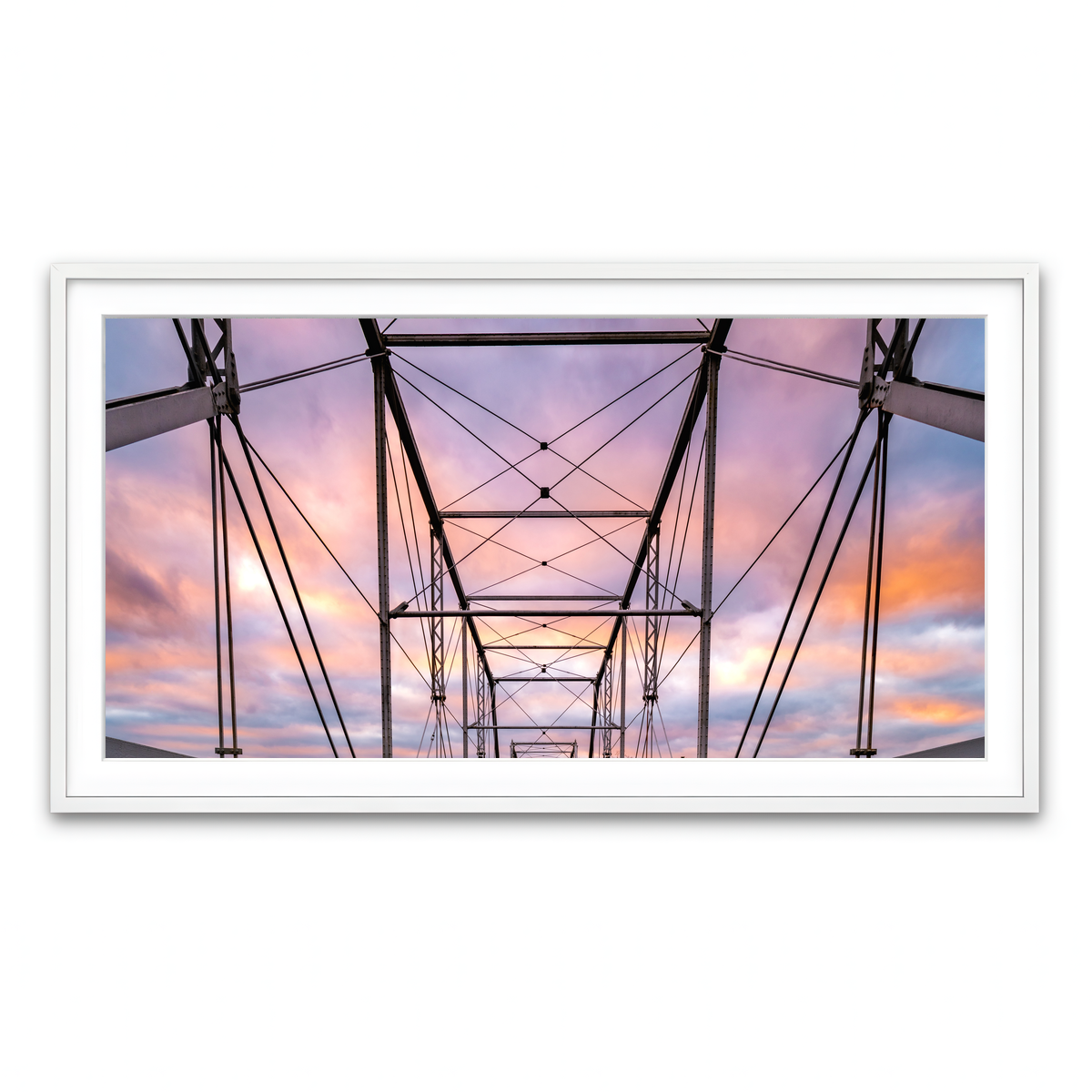 Framed Print 2x1 White