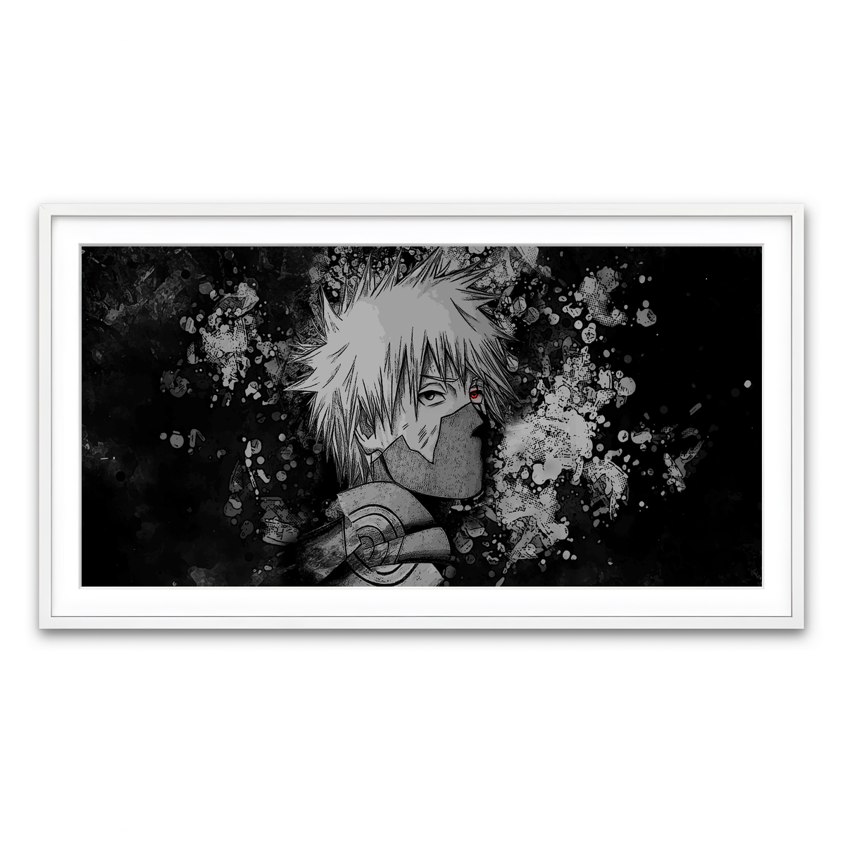Framed Print 2x1 White