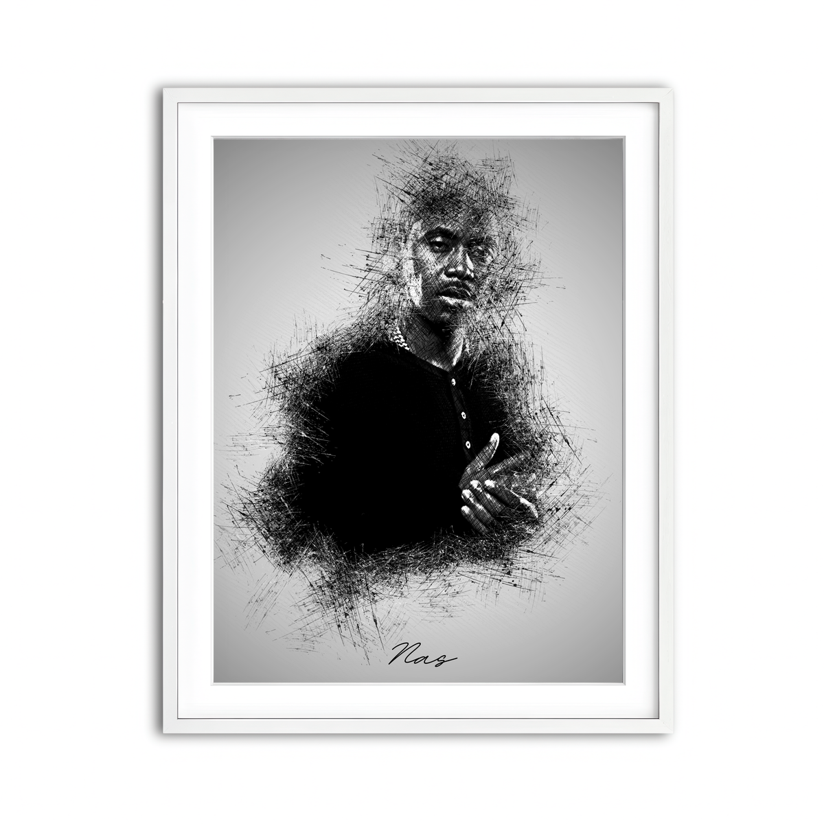 Framed Print 3x4 White