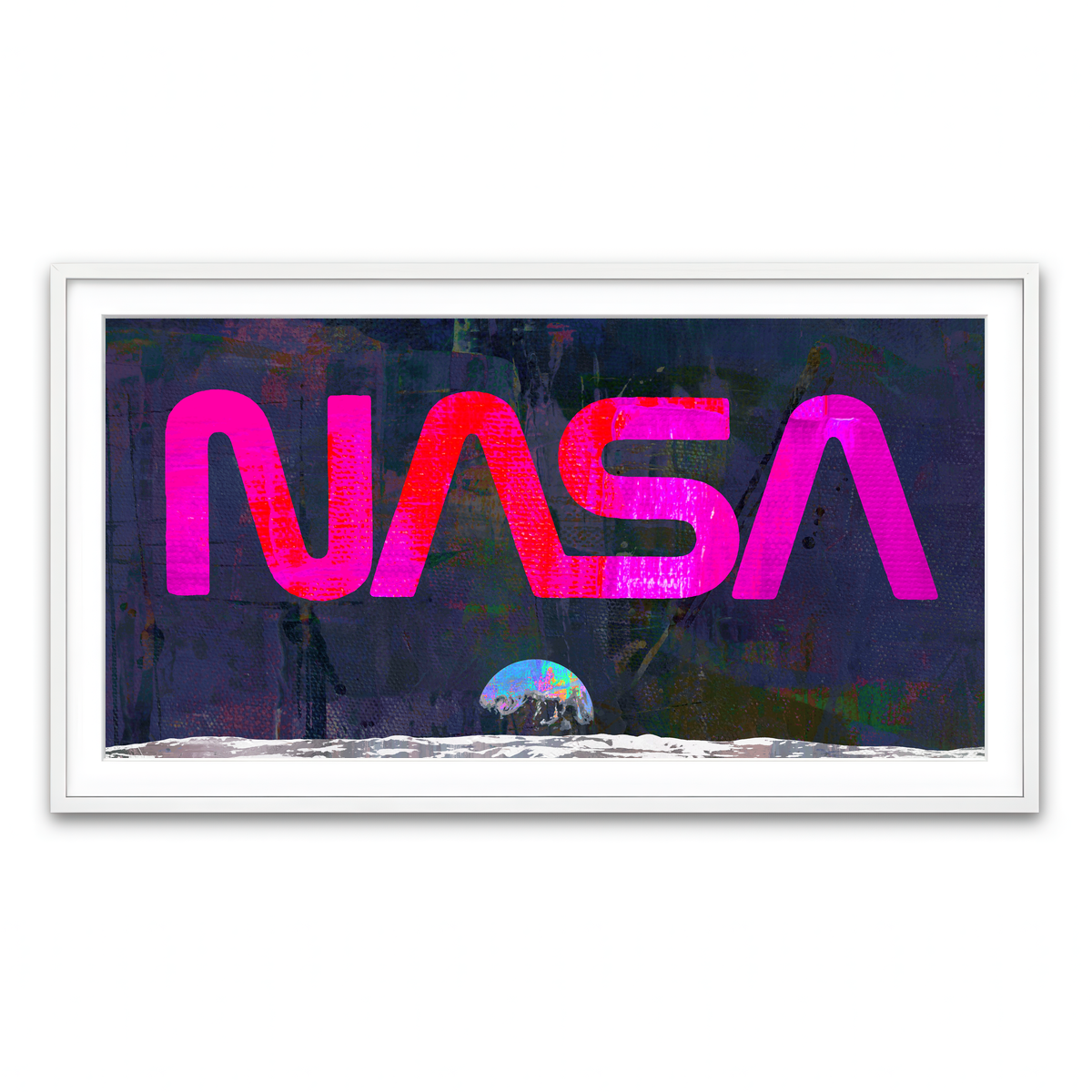 Framed Print 2x1 White