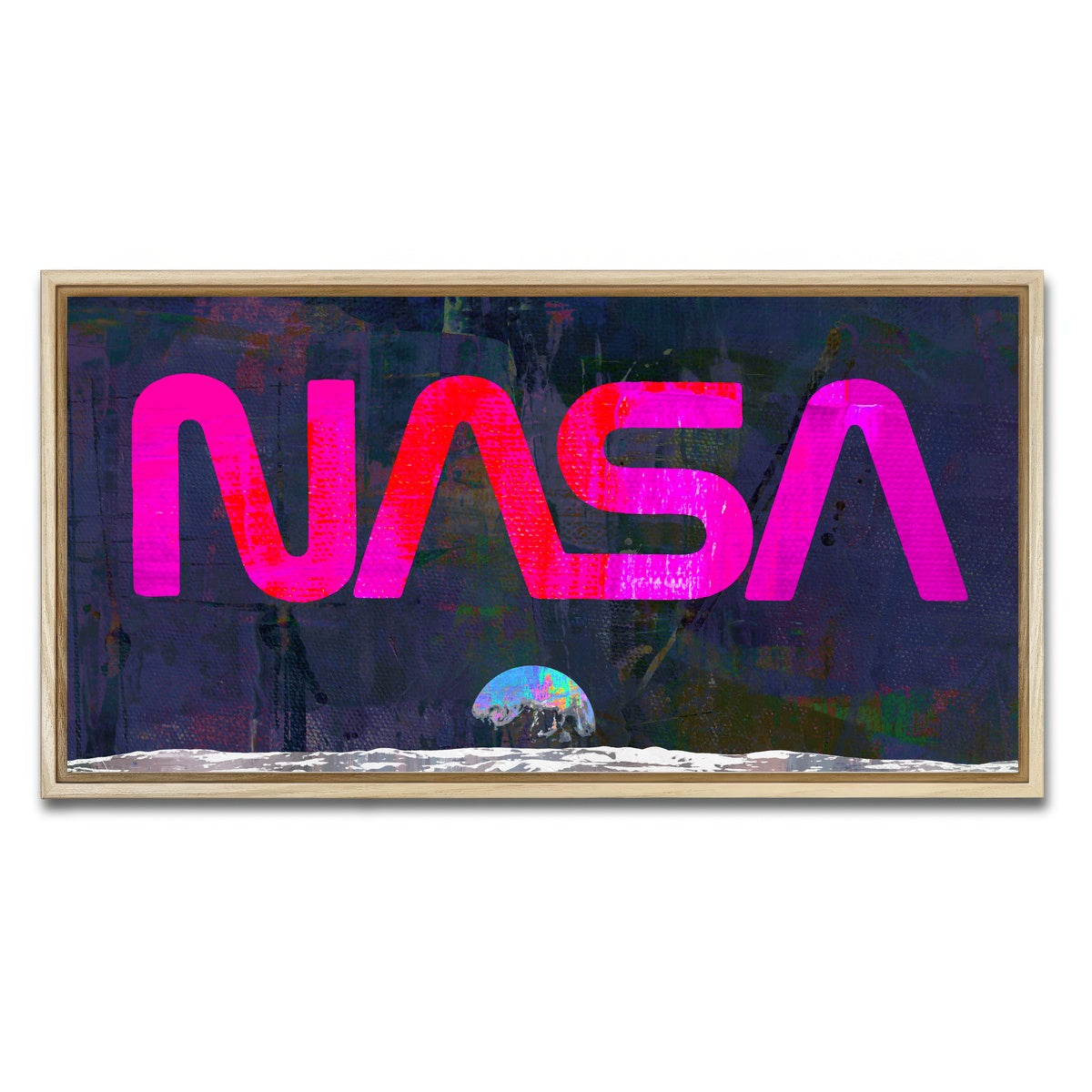 AUTO-MOCKUP WHITE | Nasa Moon | 1 Piece | Natural Framed Canvas | group=2x1