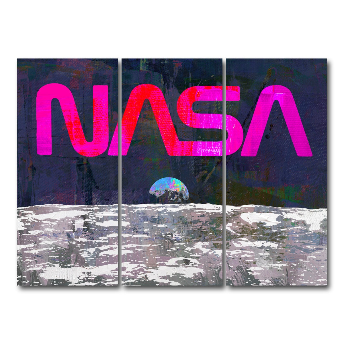 AUTO-MOCKUP WHITE | Nasa Moon | 3 Piece | Gallery Wrap Canvas | group=8x18