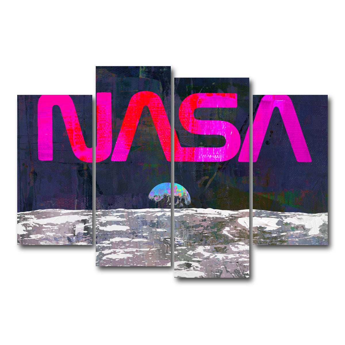 AUTO-MOCKUP WHITE | Nasa Moon | 4 Piece | Gallery Wrap Canvas | group=4_short