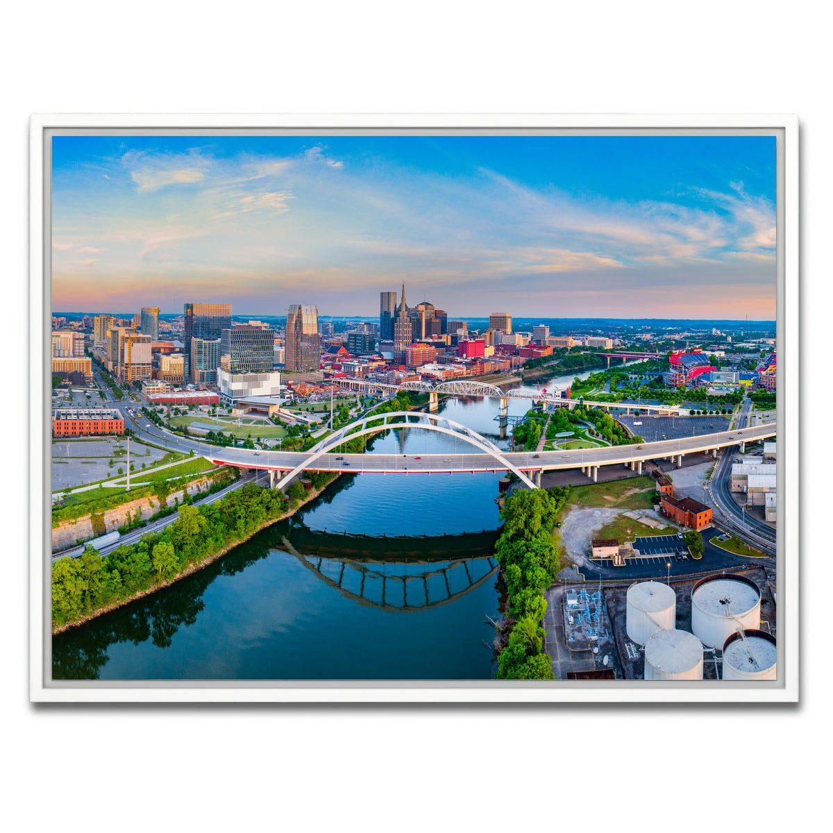 AUTO-MOCKUP WHITE | Nashville Aerial | 1 Piece | White Framed Canvas | group=4x3