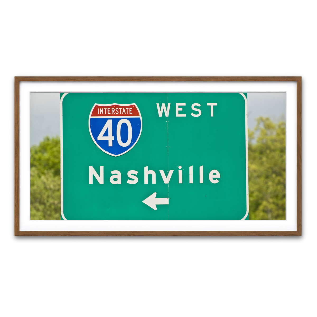 Framed Print 2x1 Walnut