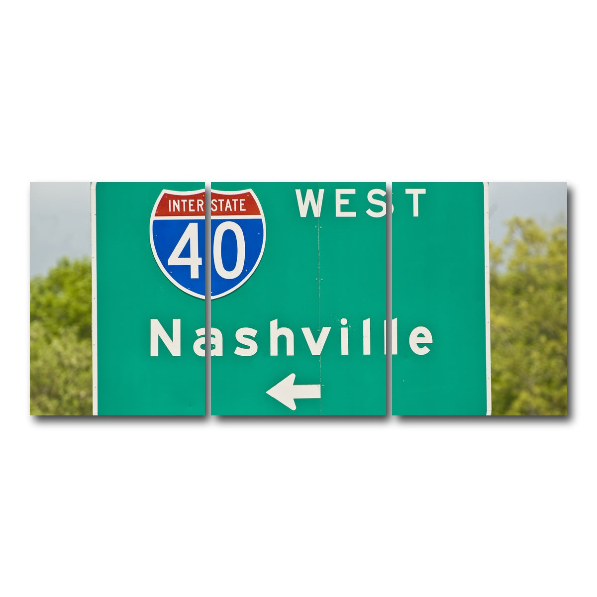 AUTO-MOCKUP WHITE | Nashville Interstate 40 | 3 Piece | Gallery Wrap Canvas | group=18x24