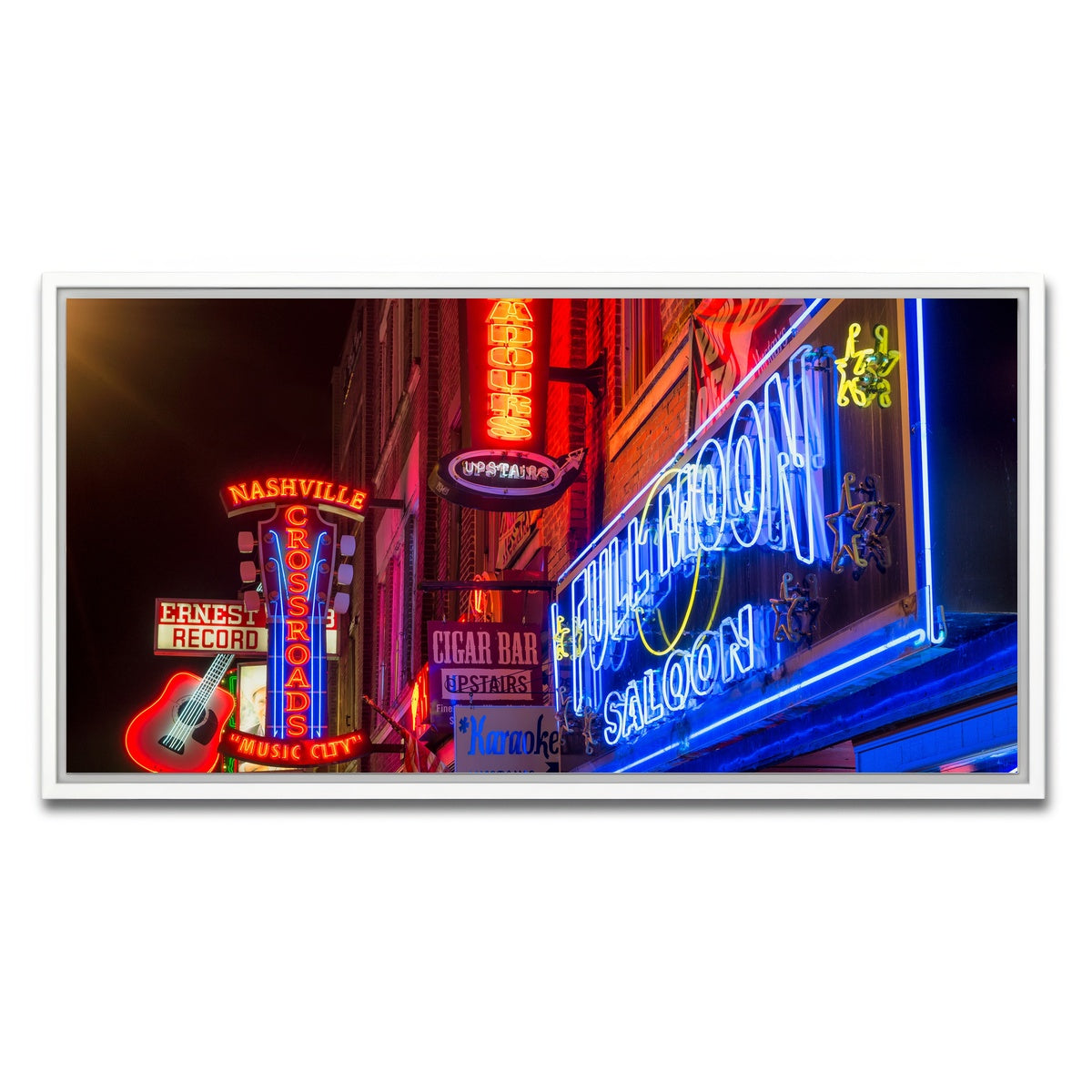 AUTO-MOCKUP WHITE | Nashville Music Row | 1 Piece | White Framed Canvas | group=2x1