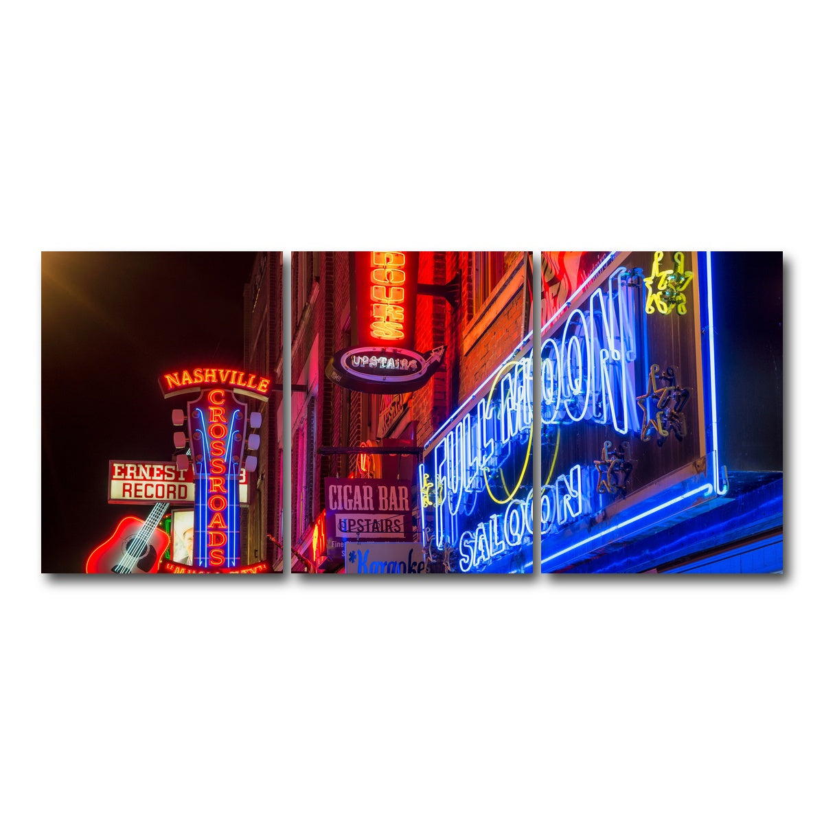 AUTO-MOCKUP WHITE | Nashville Music Row | 3 Piece | Gallery Wrap Canvas | group=18x24