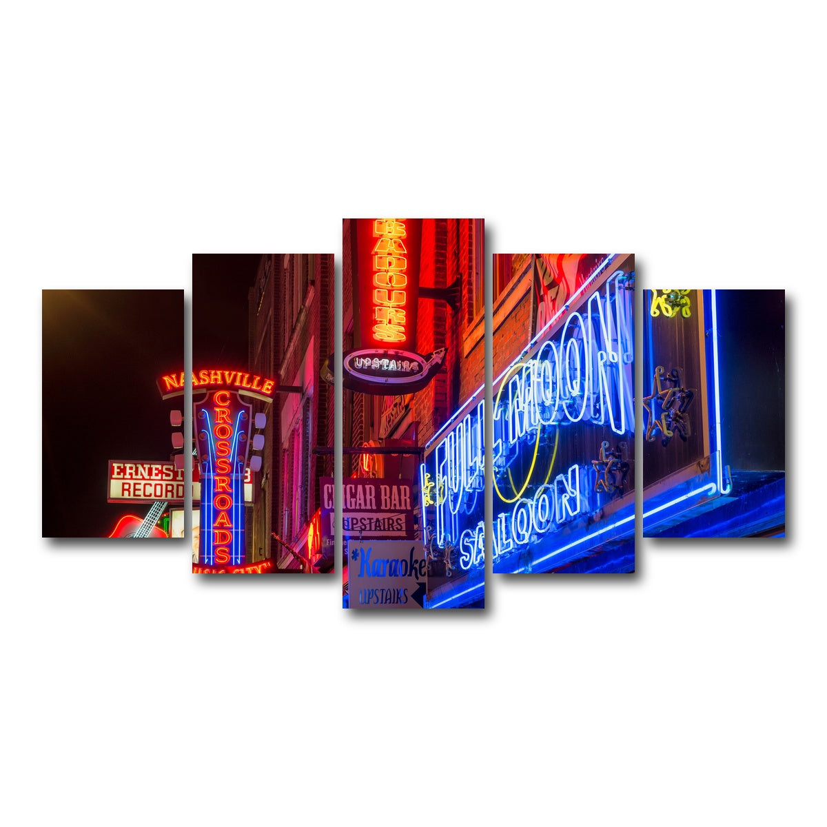 AUTO-MOCKUP WHITE | Nashville Music Row | 5 Piece | Gallery Wrap Canvas | group=5_normal