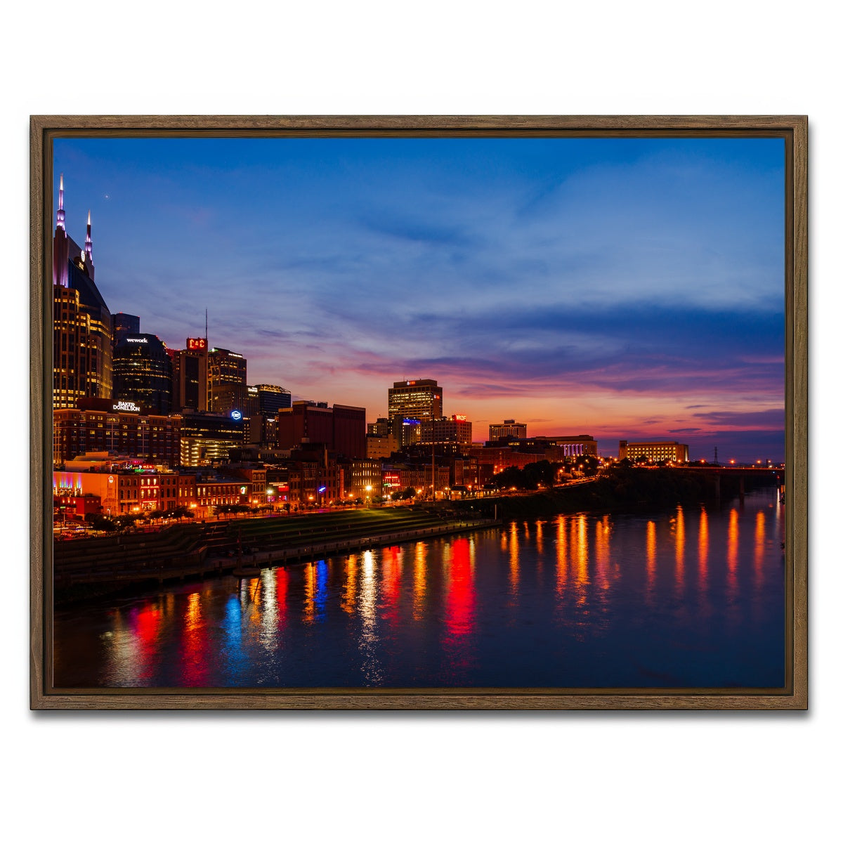 AUTO-MOCKUP WHITE | Nashville TN | 1 Piece | Walnut Framed Canvas | group=4x3