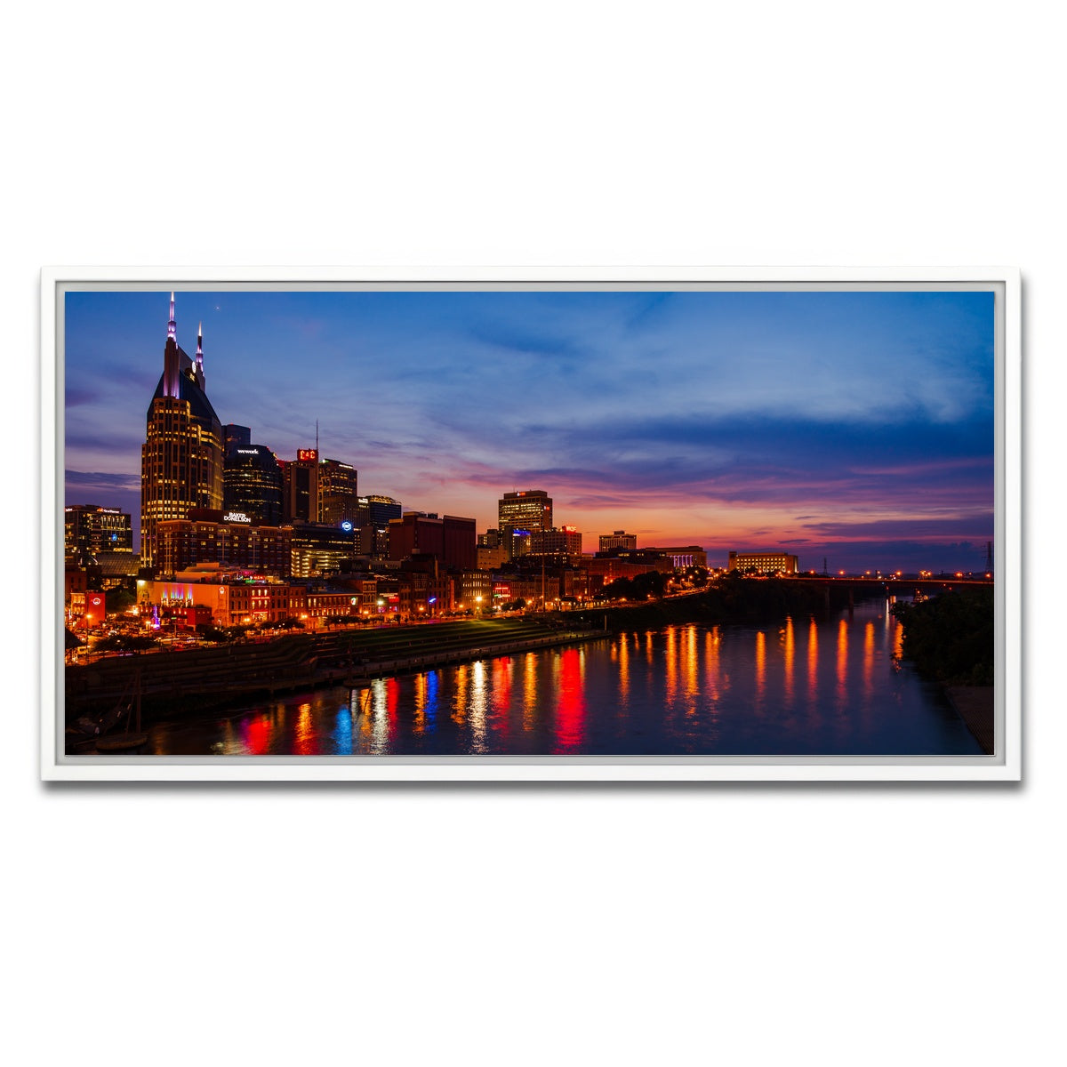 AUTO-MOCKUP WHITE | Nashville TN | 1 Piece | White Framed Canvas | group=2x1
