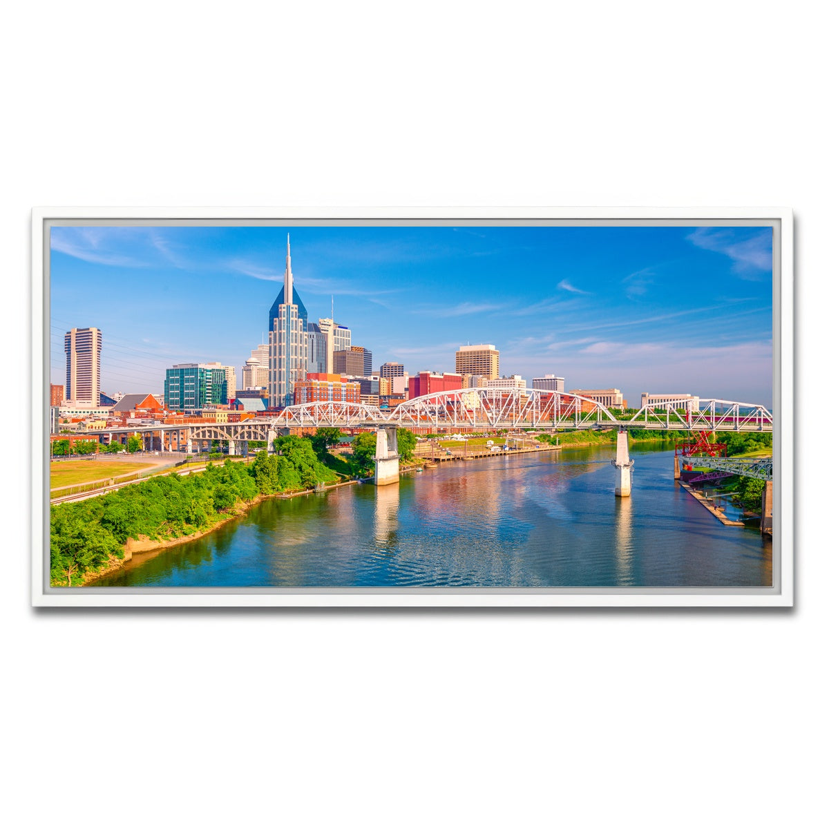 AUTO-MOCKUP WHITE | Nashville Tennessee | 1 Piece | White Framed Canvas | group=2x1