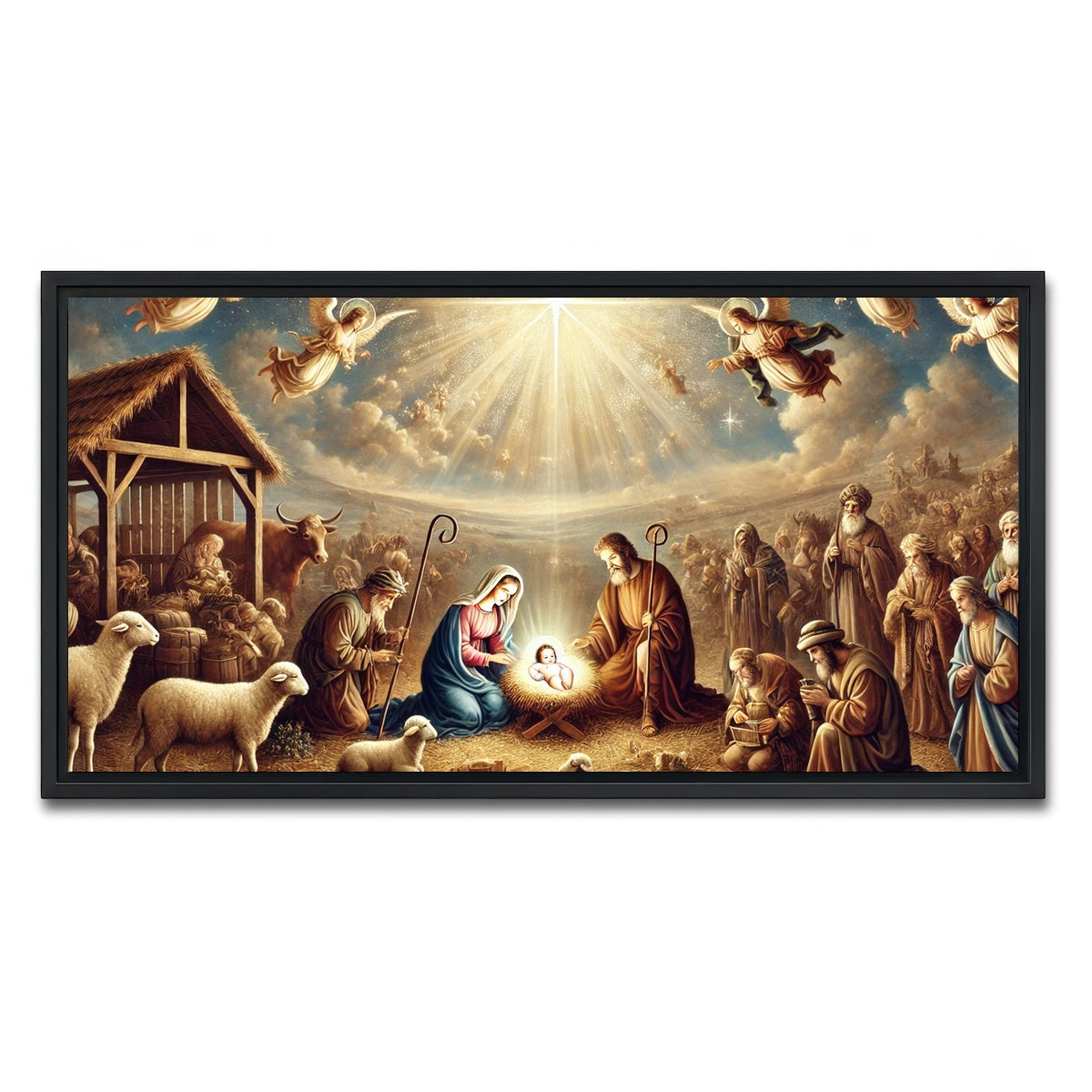 AUTO-MOCKUP WHITE | Nativity | 1 Piece | Black Framed Canvas | group=2x1