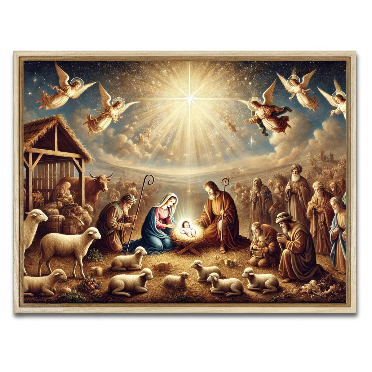 AUTO-MOCKUP WHITE | Nativity | 1 Piece | Natural Framed Canvas | group=4x3