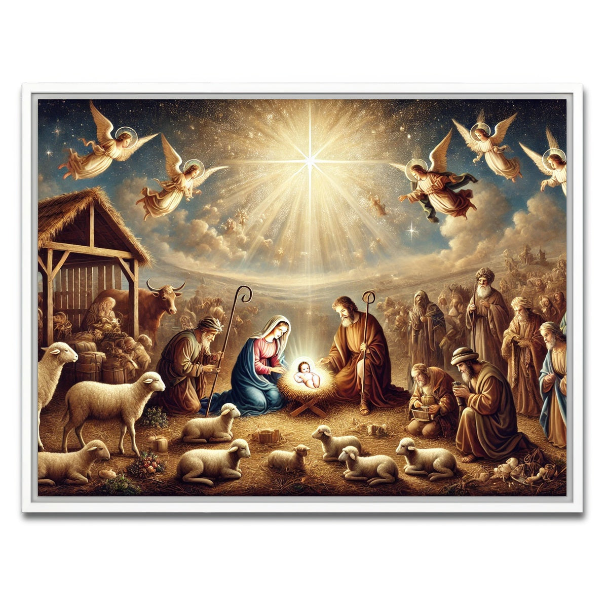 AUTO-MOCKUP WHITE | Nativity | 1 Piece | White Framed Canvas | group=4x3