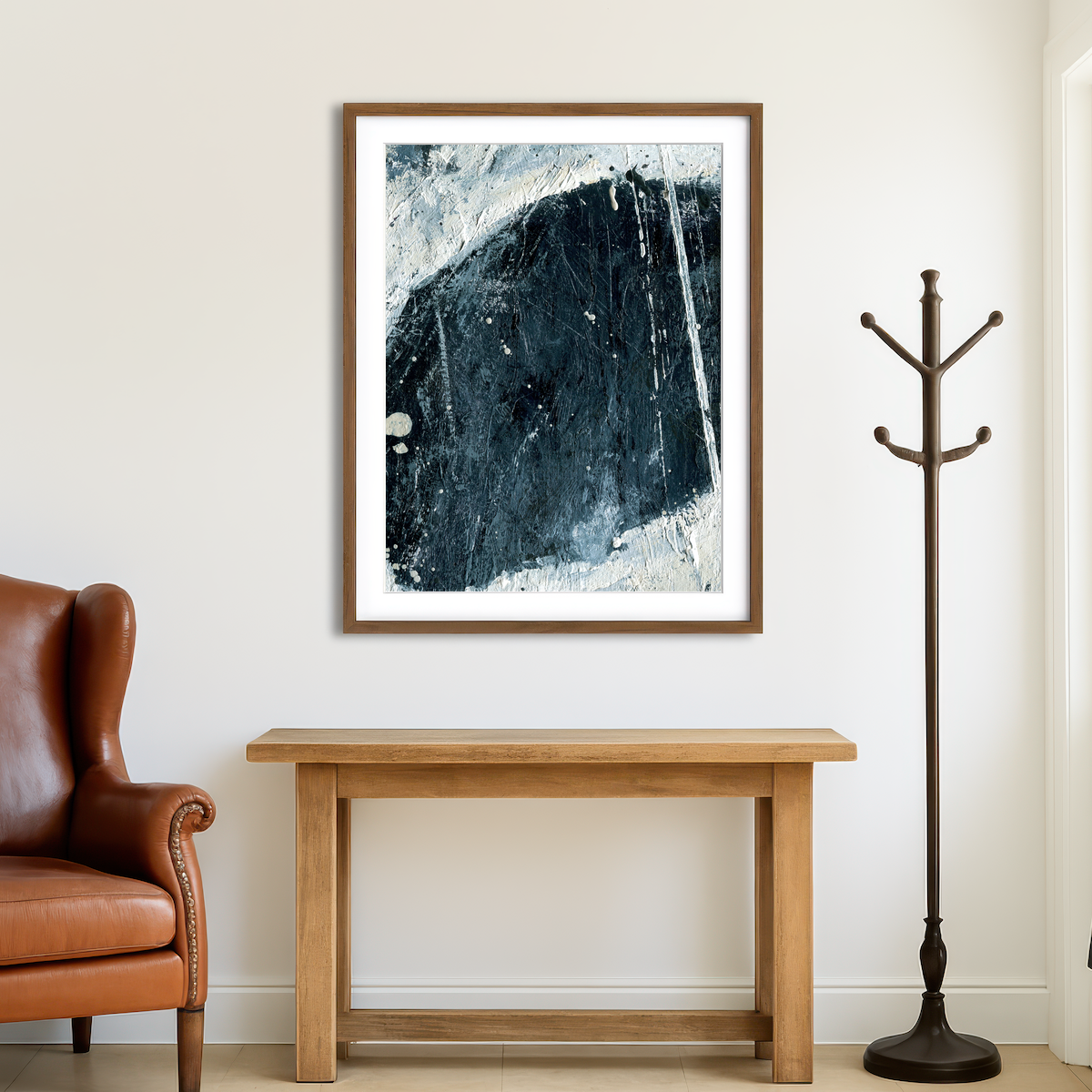 AUTO-MOCKUP ROOM | Navy Hole Wall Art