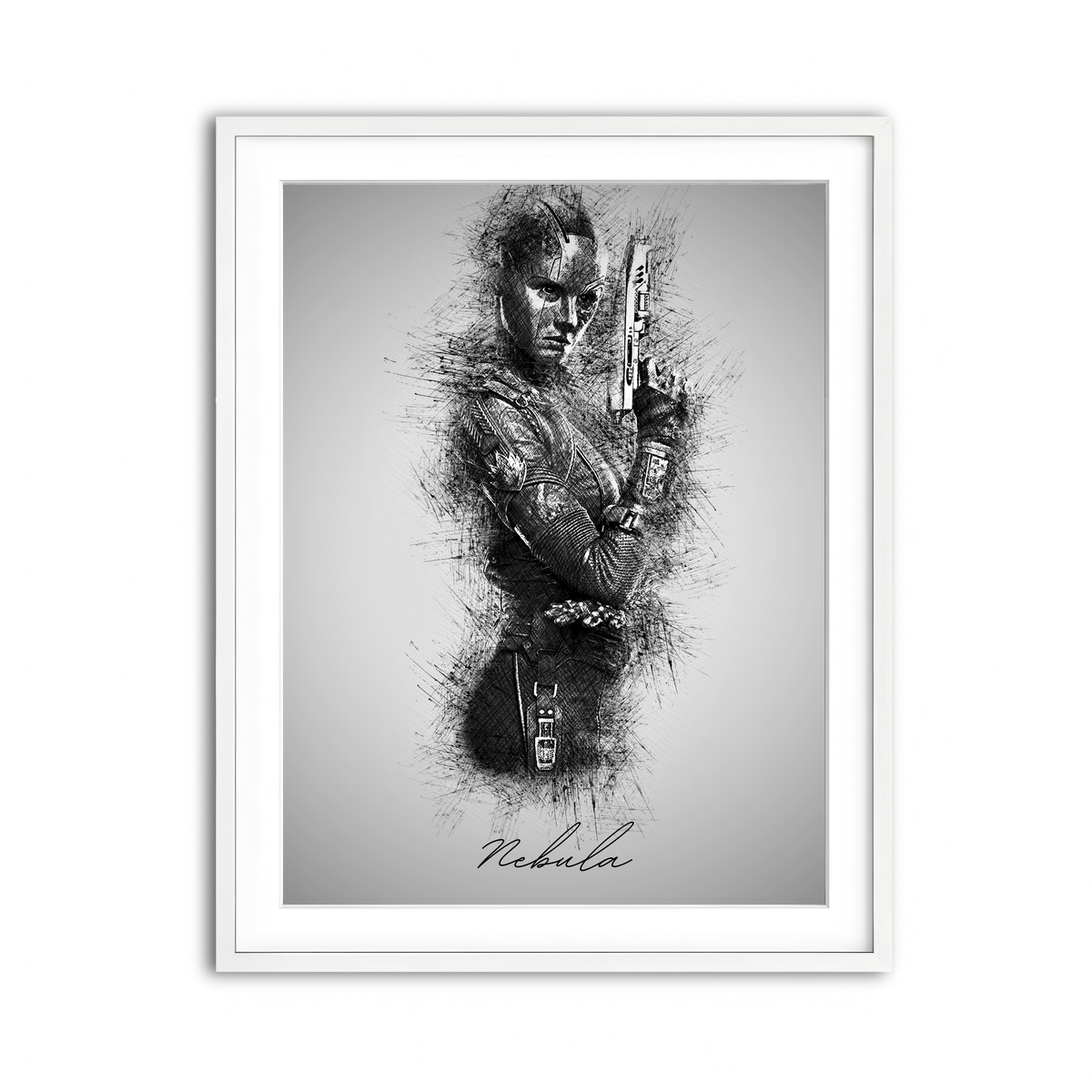Framed Print 3x4 White