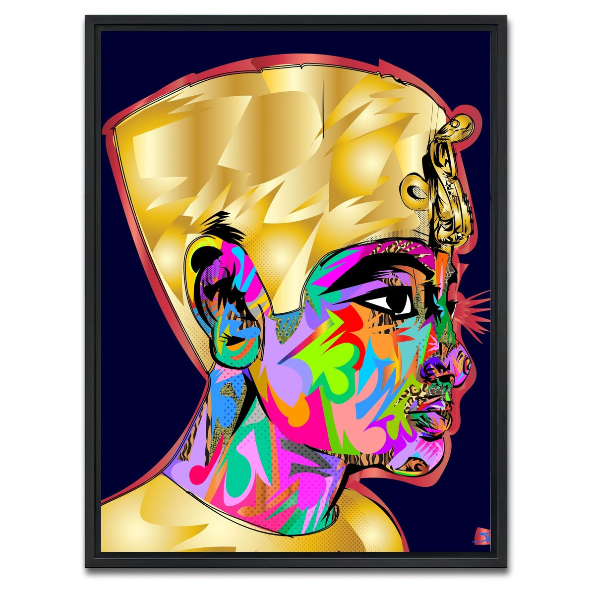 AUTO-MOCKUP WHITE | Nefertiti | 1 Piece | Black Framed Canvas | group=3x4