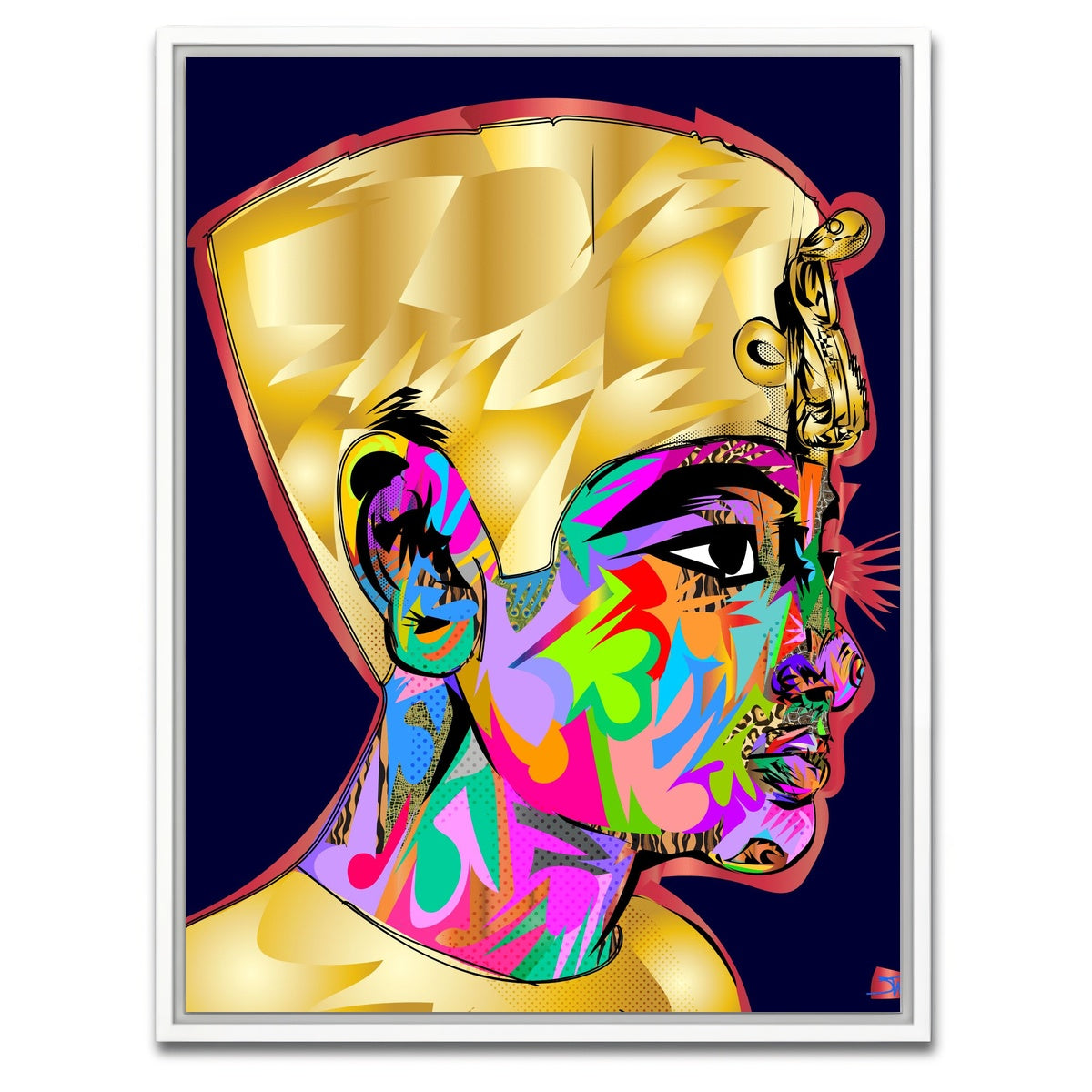 AUTO-MOCKUP WHITE | Nefertiti | 1 Piece | White Framed Canvas | group=3x4