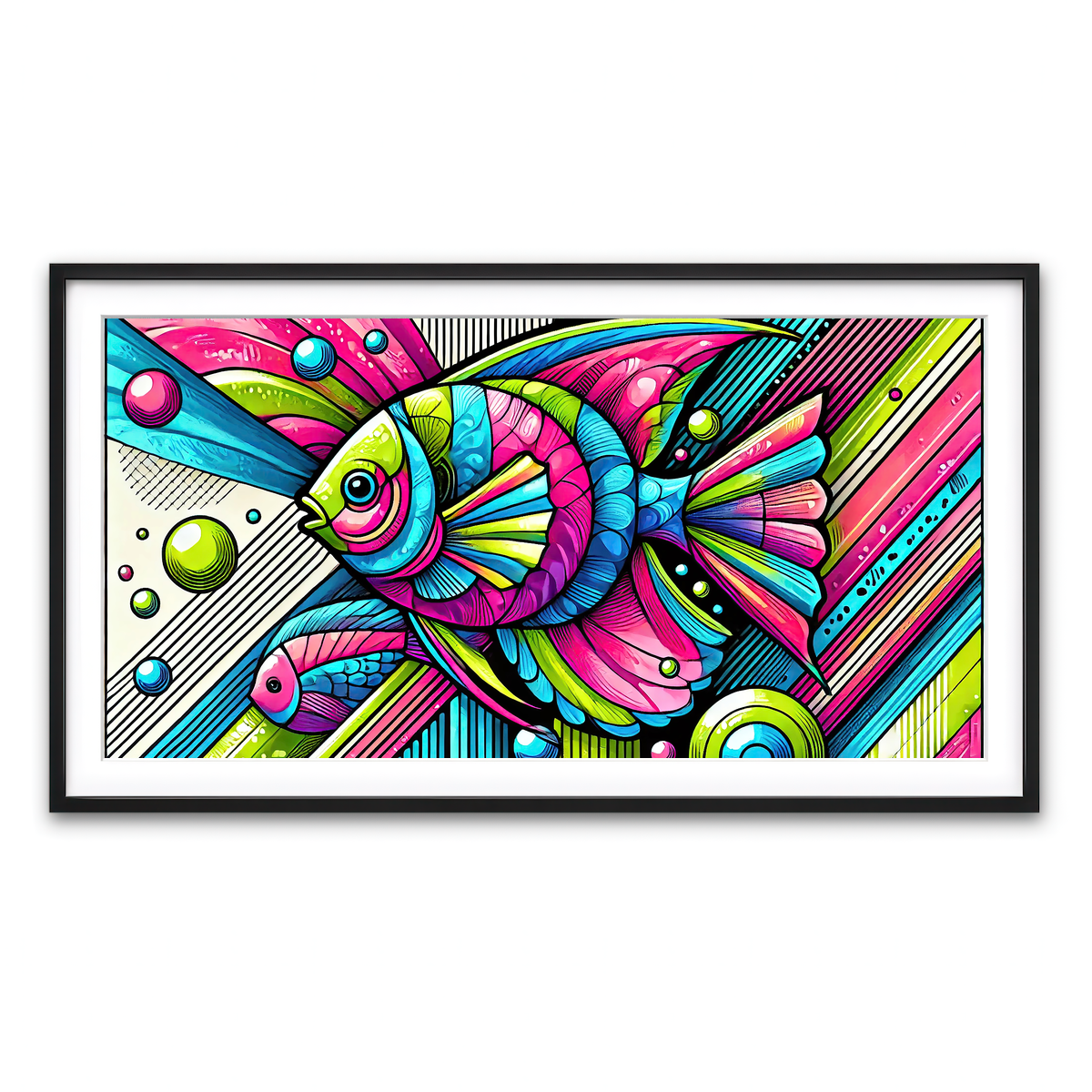 Framed Print 2x1 Black