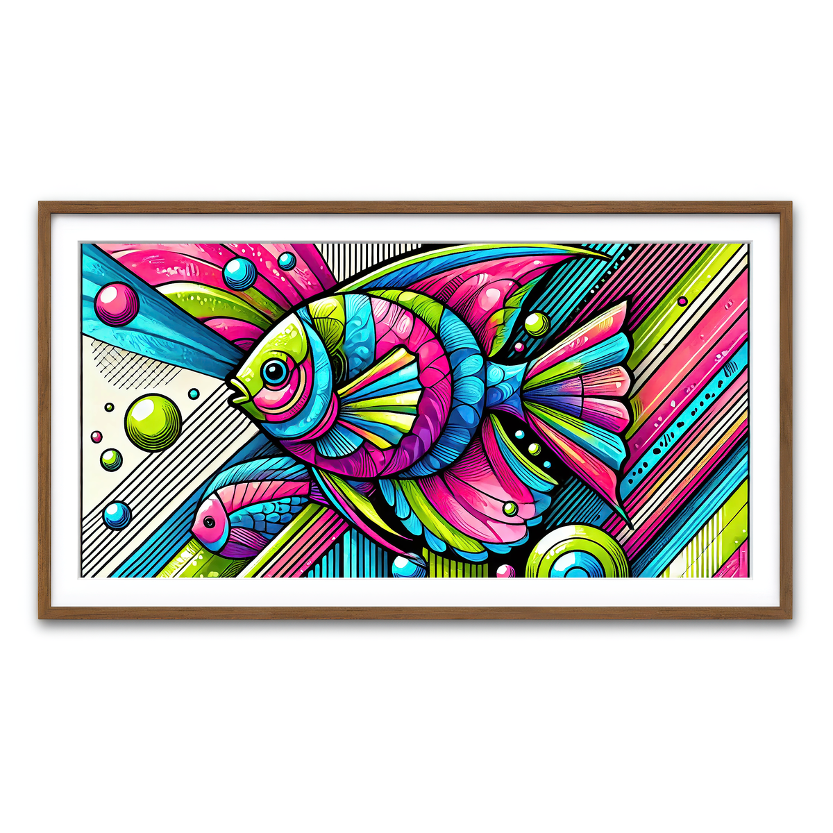 Framed Print 2x1 Walnut