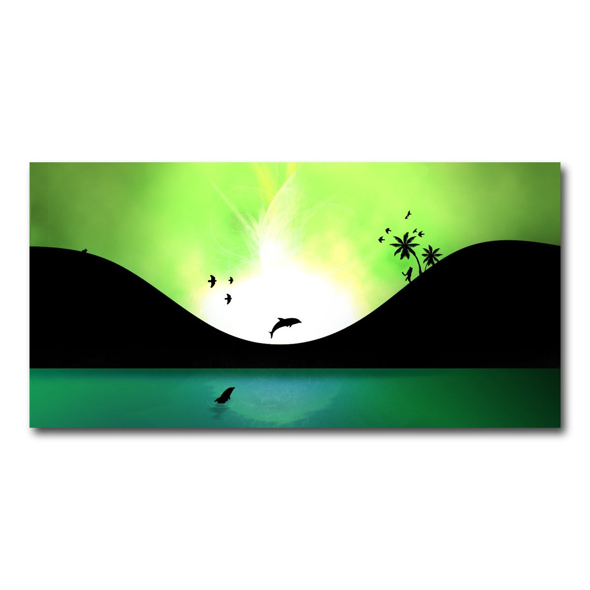 AUTO-MOCKUP WHITE | Neon Sunset Wall Art | 1 Piece | Gallery Wrapped | group=2x1