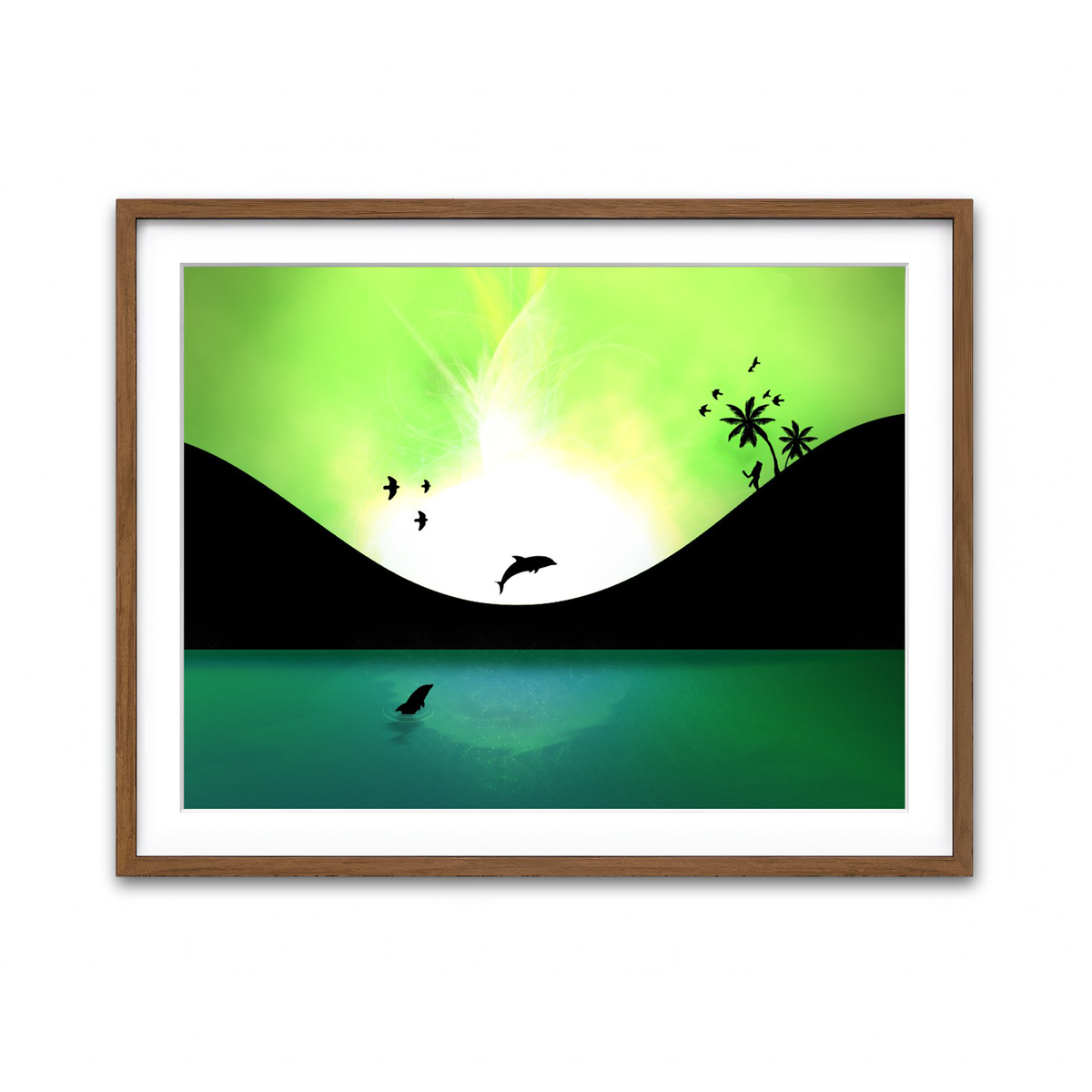 Framed Print 4x3 Walnut