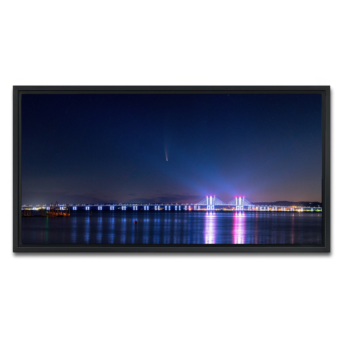 AUTO-MOCKUP WHITE | Neowise Panoramic | 1 Piece | Black Framed Canvas | group=2x1