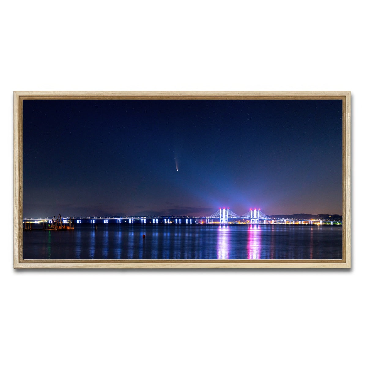 AUTO-MOCKUP WHITE | Neowise Panoramic | 1 Piece | Natural Framed Canvas | group=2x1