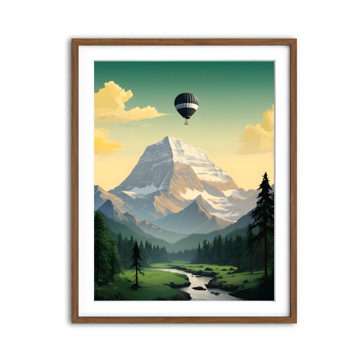Framed Print 3x4 Walnut