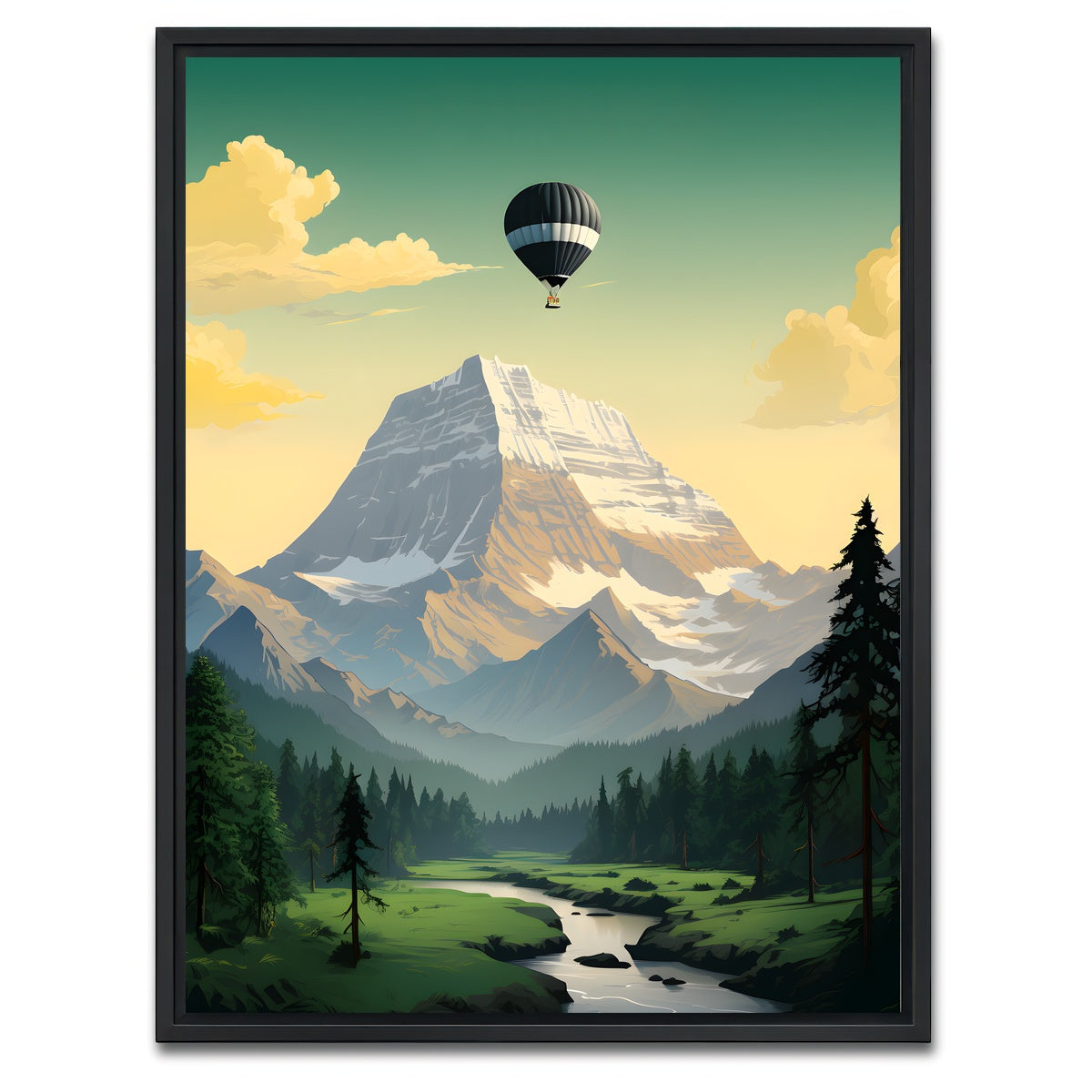 AUTO-MOCKUP WHITE | Nepal - Everest | 1 Piece | Black Framed Canvas | group=3x4