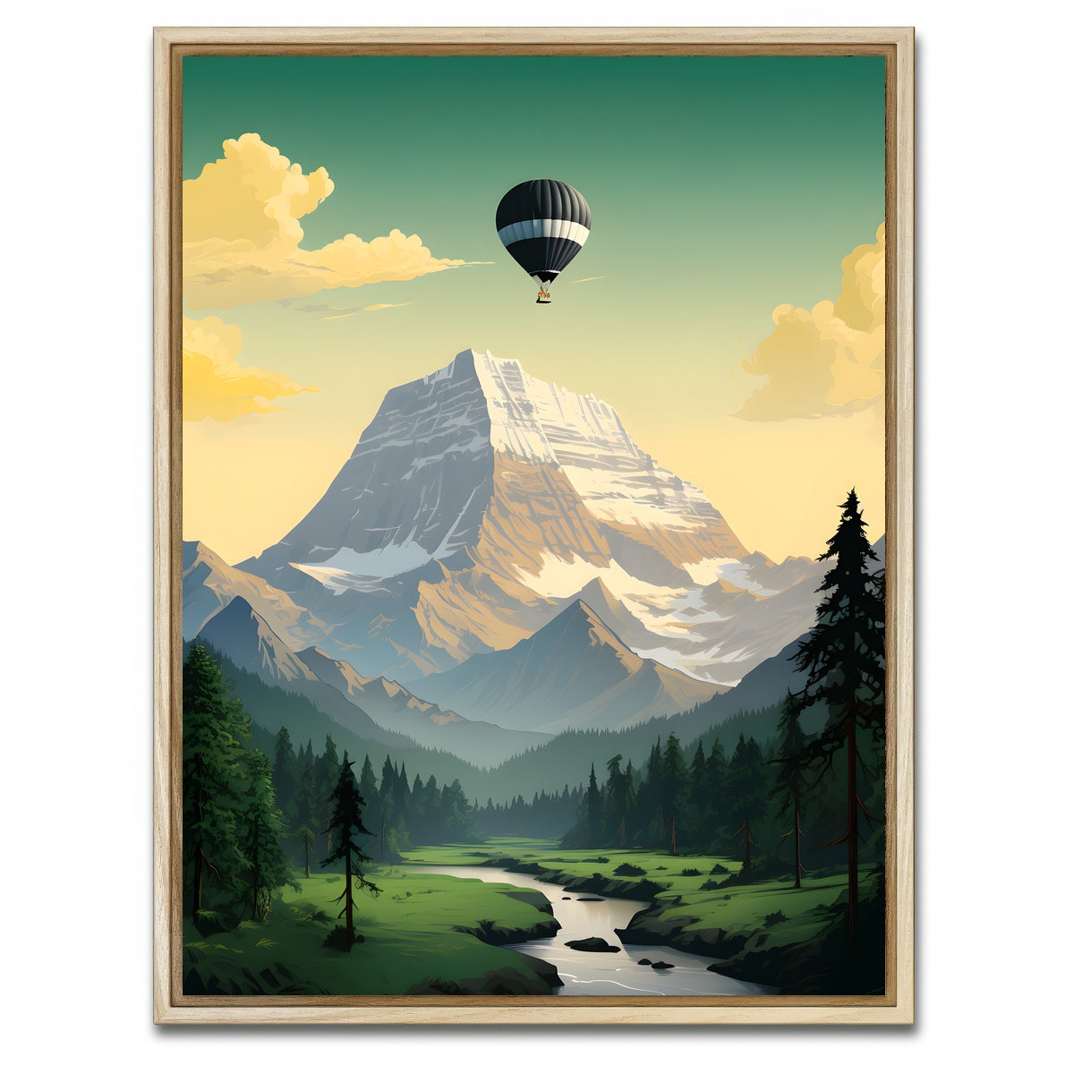 AUTO-MOCKUP WHITE | Nepal - Everest | 1 Piece | Natural Framed Canvas | group=3x4