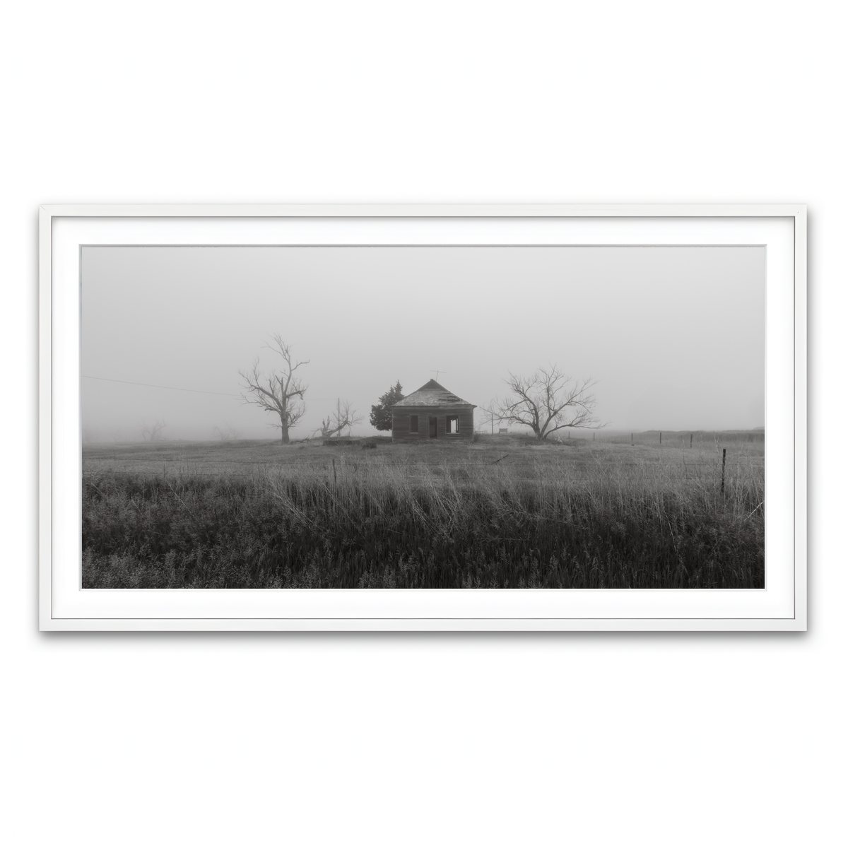 Framed Print 2x1 White