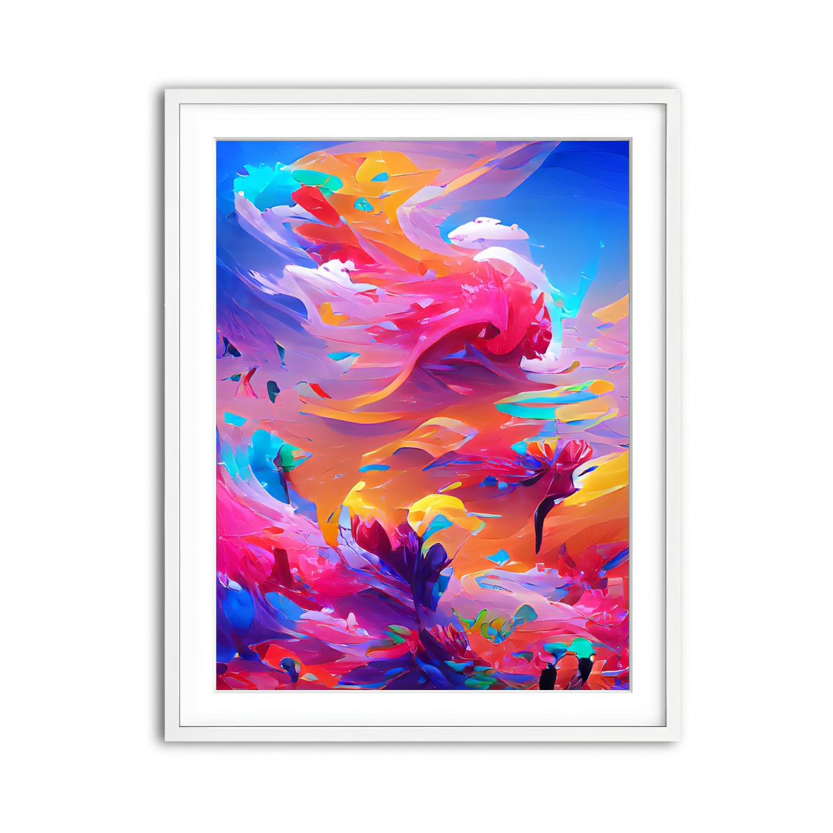 Framed Print 3x4 White