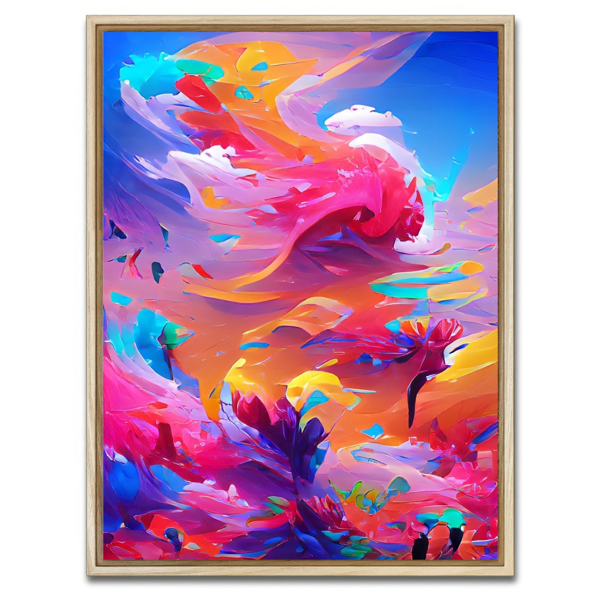 AUTO-MOCKUP WHITE | New World | 1 Piece | Natural Framed Canvas | group=3x4