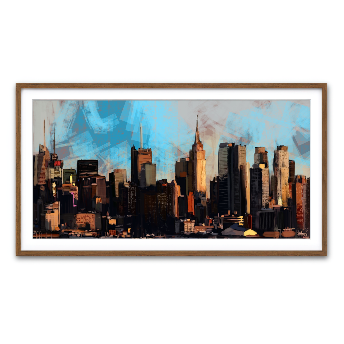 Framed Print 2x1 Walnut