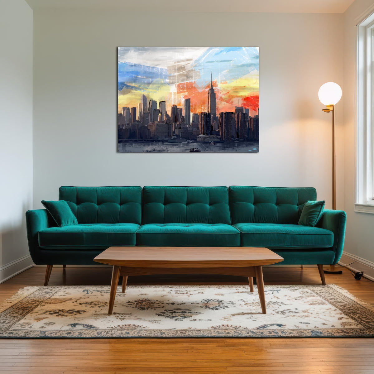 AUTO-MOCKUP ROOM | New York City Skyline at Sunset