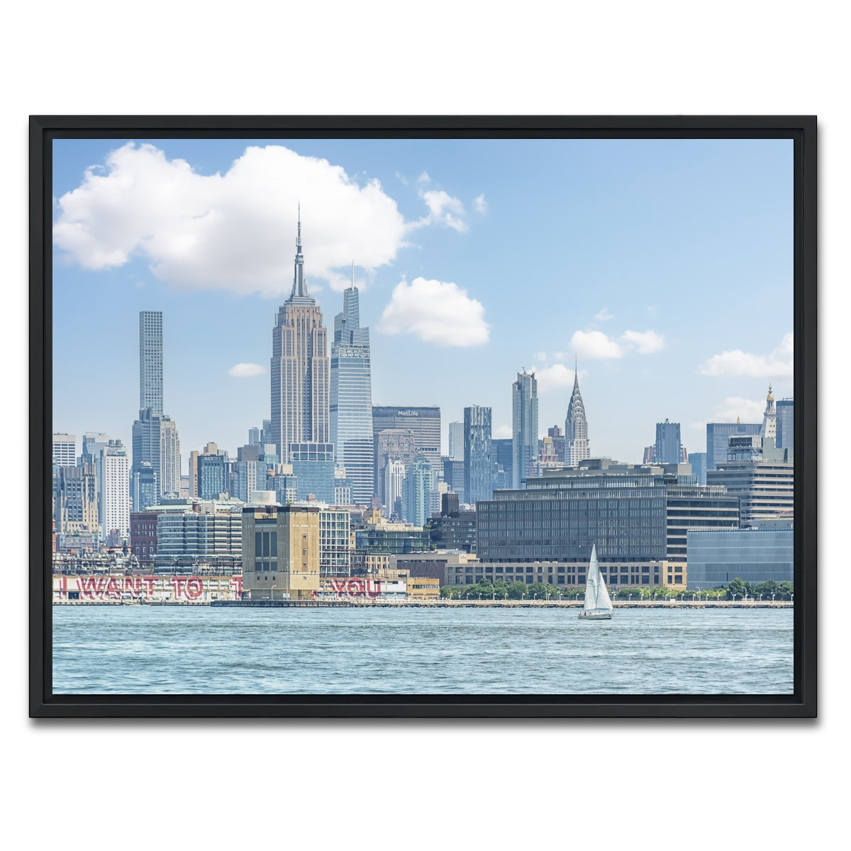 AUTO-MOCKUP WHITE | New York City | 1 Piece | Black Framed Canvas | group=4x3