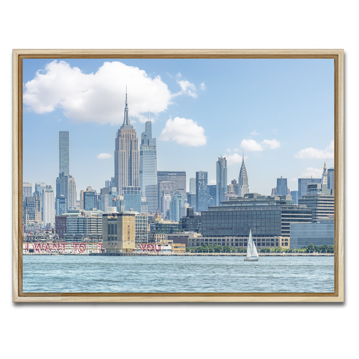 AUTO-MOCKUP WHITE | New York City | 1 Piece | Natural Framed Canvas | group=4x3