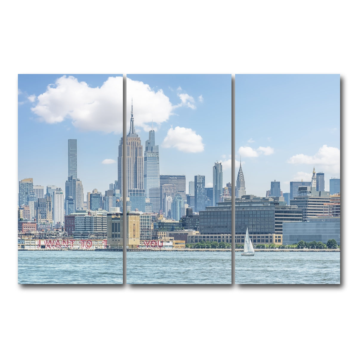 AUTO-MOCKUP WHITE | New York City | 3 Piece | Gallery Wrap Canvas | group=12x24