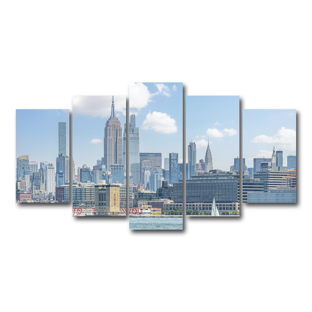 AUTO-MOCKUP WHITE | New York City | 5 Piece | Gallery Wrap Canvas | group=5_normal