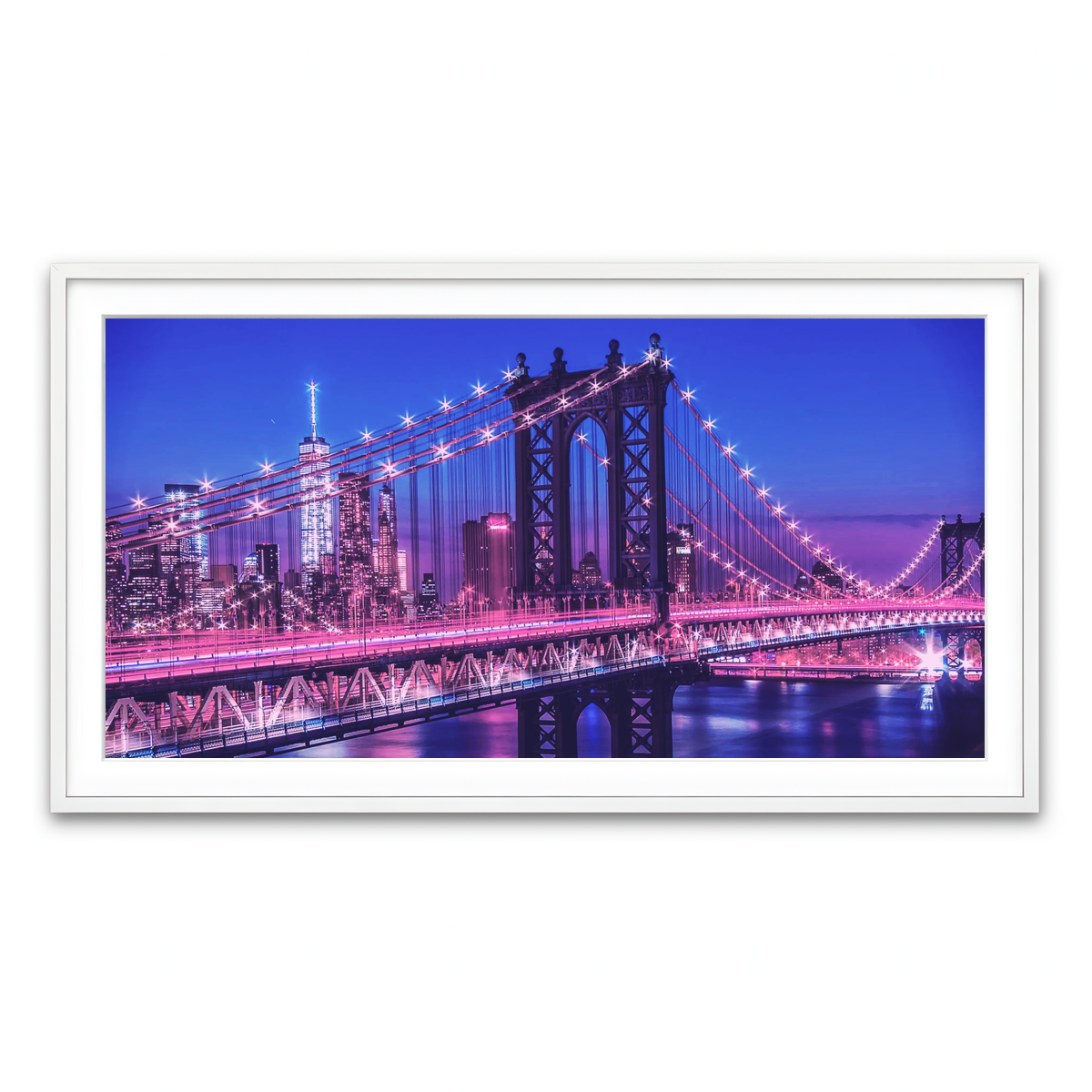 Framed Print 2x1 White