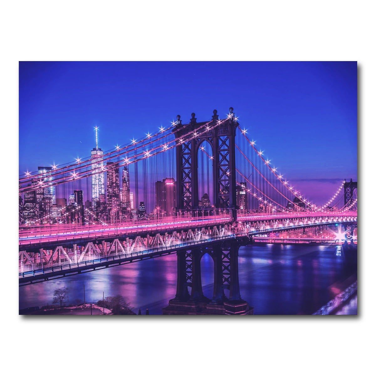 AUTO-MOCKUP WHITE | New York Manhattan Bridge | 1 Piece | Gallery Wrap Canvas | group=4x3