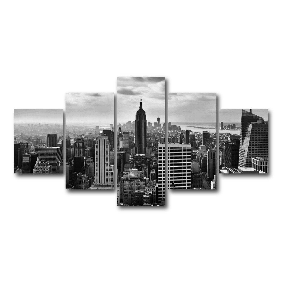 AUTO-MOCKUP WHITE | New York Skyline | 5 Piece | Gallery Wrap Canvas | group=5_short