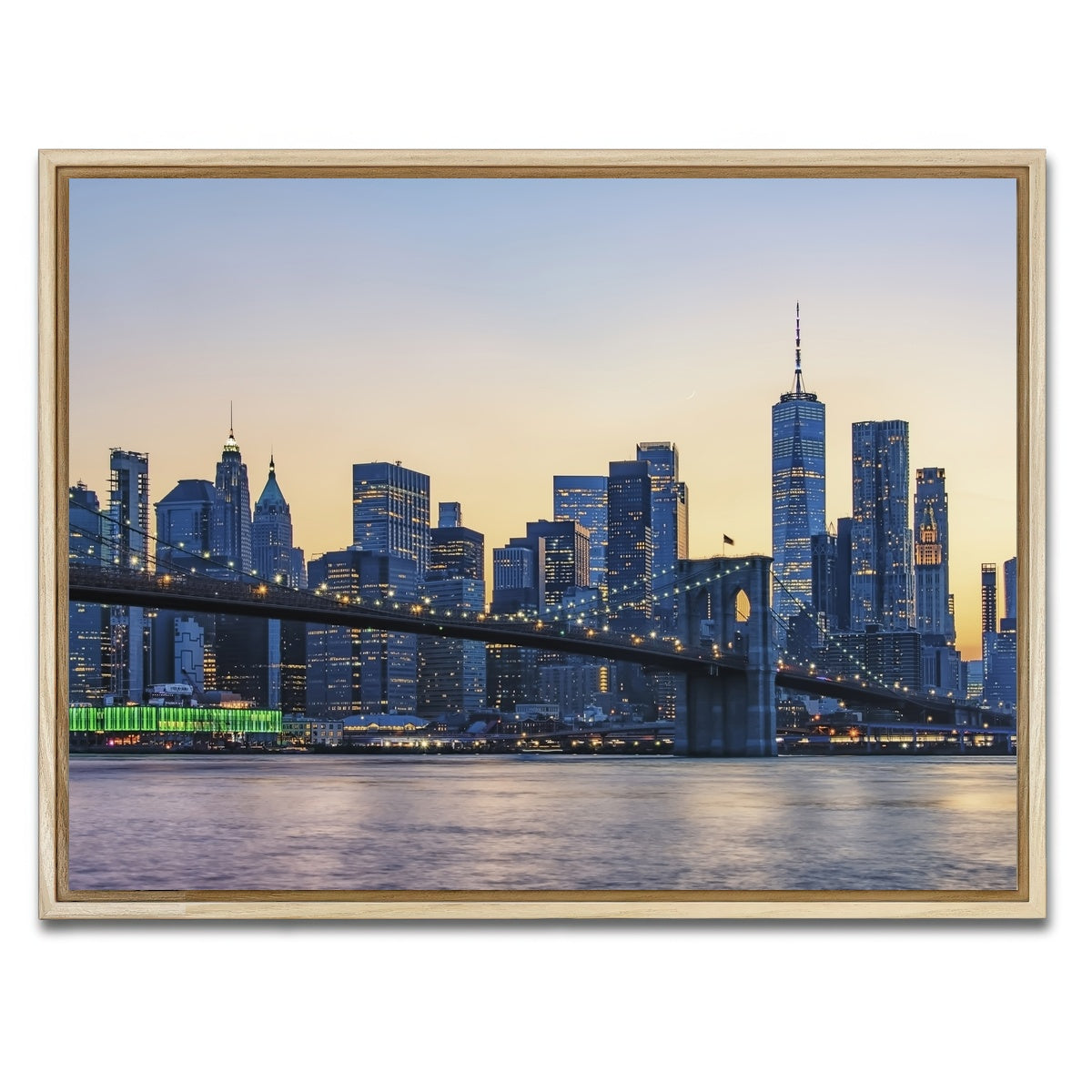 AUTO-MOCKUP WHITE | New York Sunset | 1 Piece | Natural Framed Canvas | group=4x3